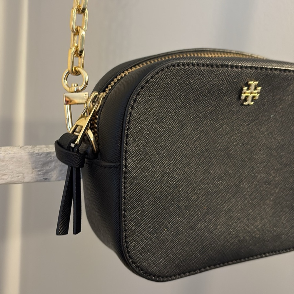 Tory Burch Black and Gold Crossbody Bag - Picture 4 of 8